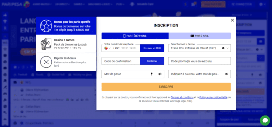 App paripesa registration